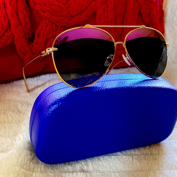 AQS Tommie 60 MM Aviator Sunglasses Dual Color